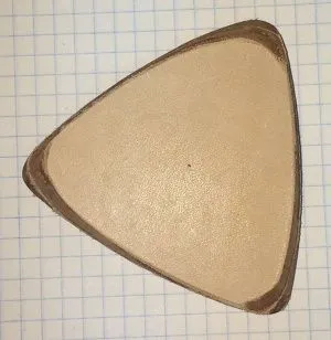 Мозеръ P503 Медиатор кожаный для балалайки контрабас, треугольный, 3х слойный.