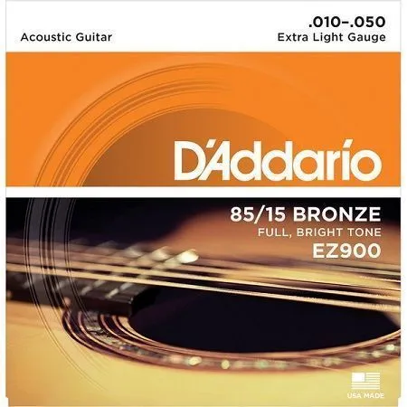 D'Addario EZ900 American Bronze 85/15 (10-50) Комплект струн для акустической гитары.