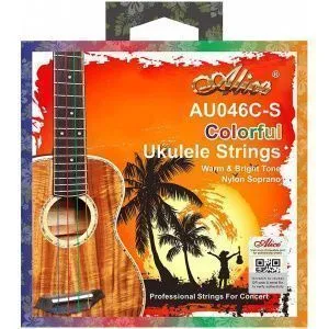 Alice AU046C-S Комплект струн для укулеле сопрано, разноцветные.