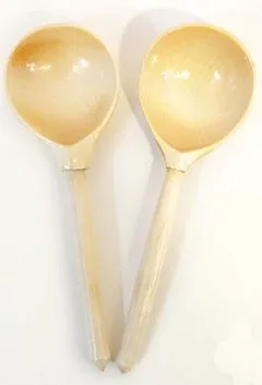 "Хохлома" LHL6301 Ложка деревянная полубаская, без росписи, покрытая лаком.