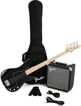 Fender Squier Affinity 2021 Precision Bass PJ Pack MN Black Комплект бас-гитарный.