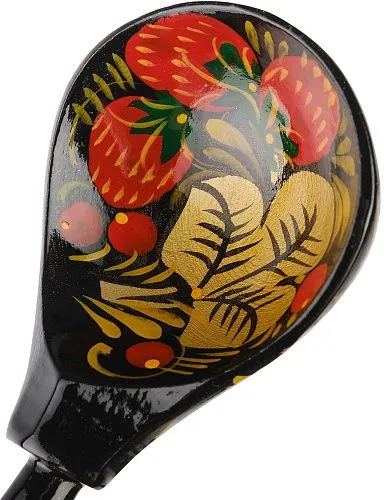 "Хохлома" LHL6401 Ложка деревянная полубаская, роспись хохломская традиционная.